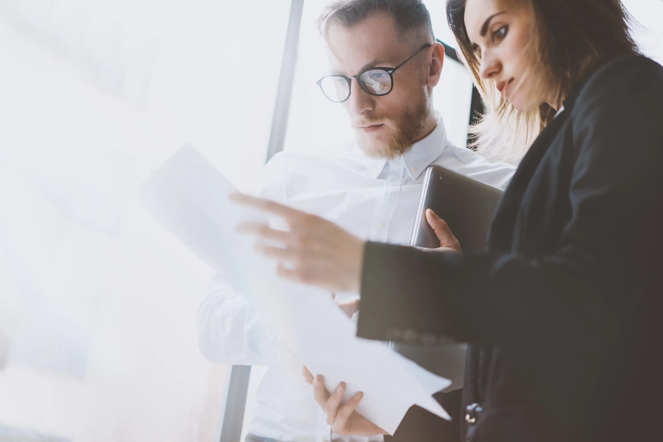 Minority entrepreneur presenting a business model to partners